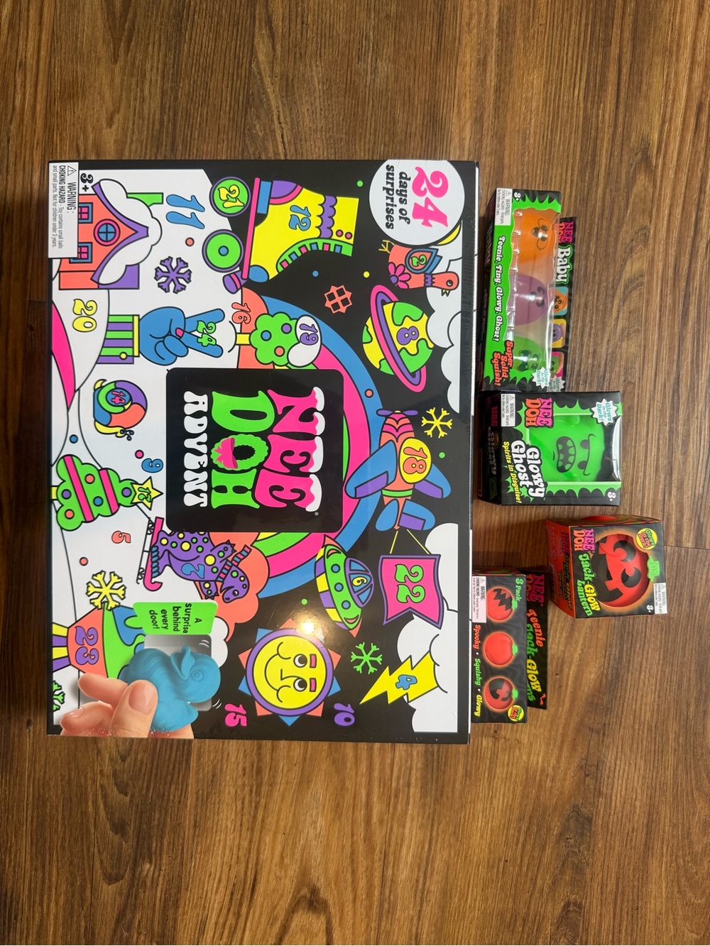 Nee Doh Christmas Advent Calendar and Halloween Bundle Lot